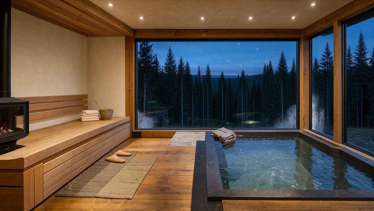 Domek z jacuzzi i sauną na wyłączność