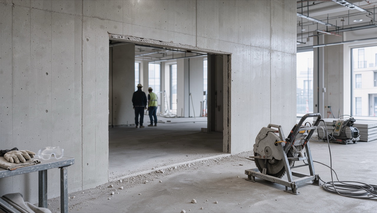 Cięcie betonu ułatwia planowanie przebudowy